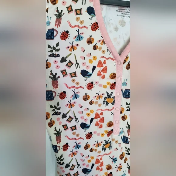 Bamboo Pajama Shirt By Emerson & Friends Size XS - Picture 4 of 4